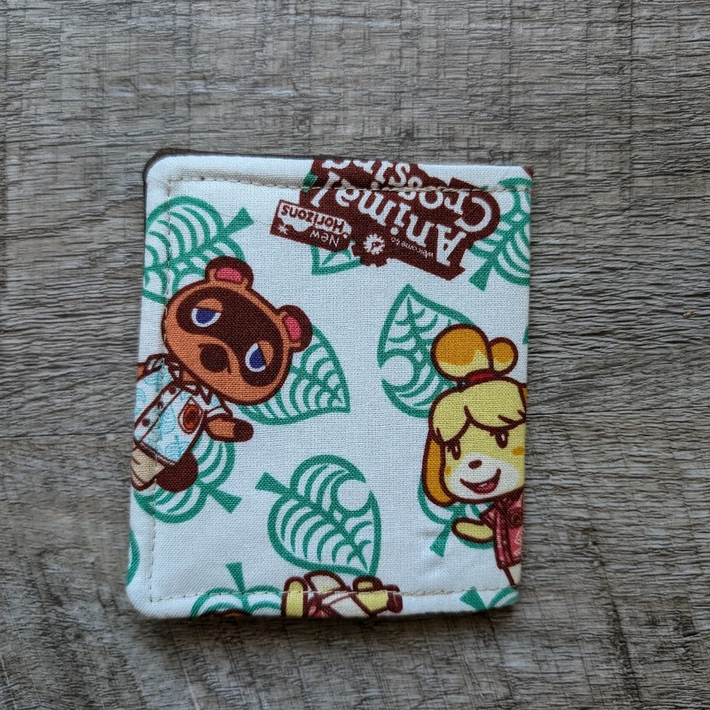 Handmade Animal Crossing Cotton Fabric Trifold Wallet